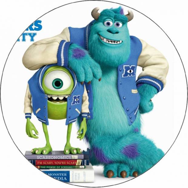 Essbares Papier Universität für Monster Sullye und Mike 19,5 cm