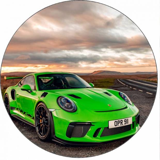 Essbares Papier Porsche 911 19,5 cm