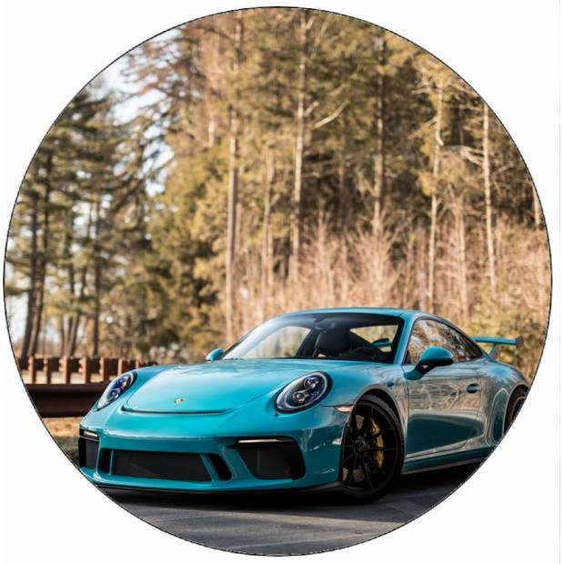 Essbares Papier Porsche 911 GT2 RS blau 19,5 cm
