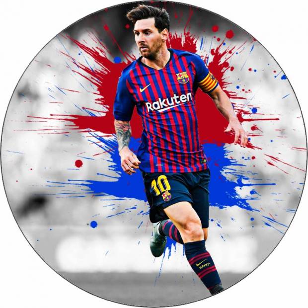Essbares Papier Lionel Messi beim Spiel 19,5 cm