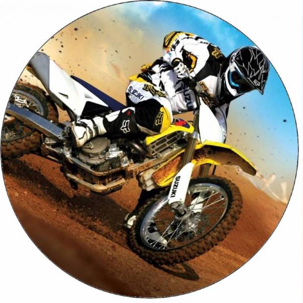 Essbares Papier Motocross 19,5 cm