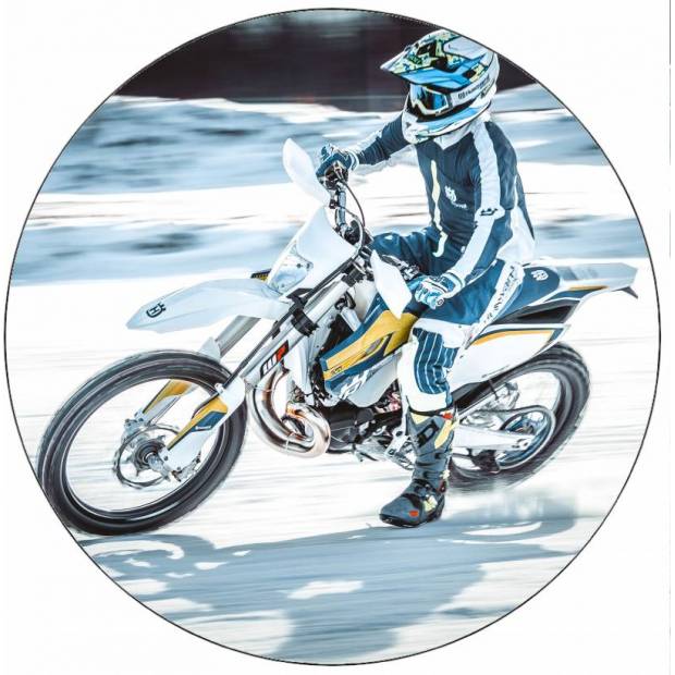 Essbares Papier Motocross auf Schnee 19,5 cm