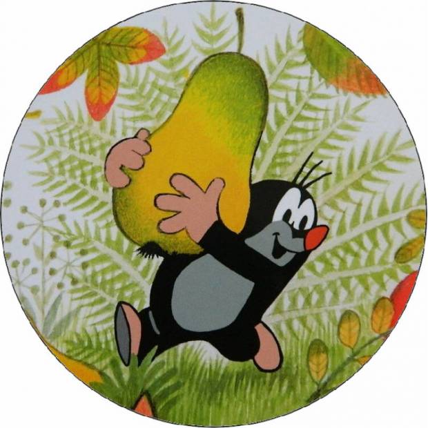 Maulwurf und Birne aus essbarem Papier 19,5 cm