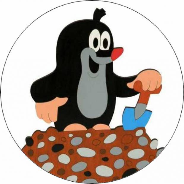 Essbarer Papiermaulwurf mit Schaufel 19,5 cm