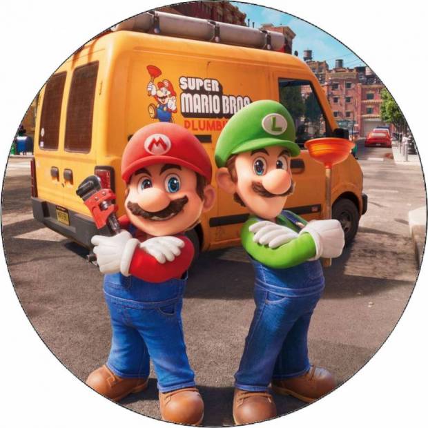 Essbares Papier Super Mario und Luigi 19,5 cm