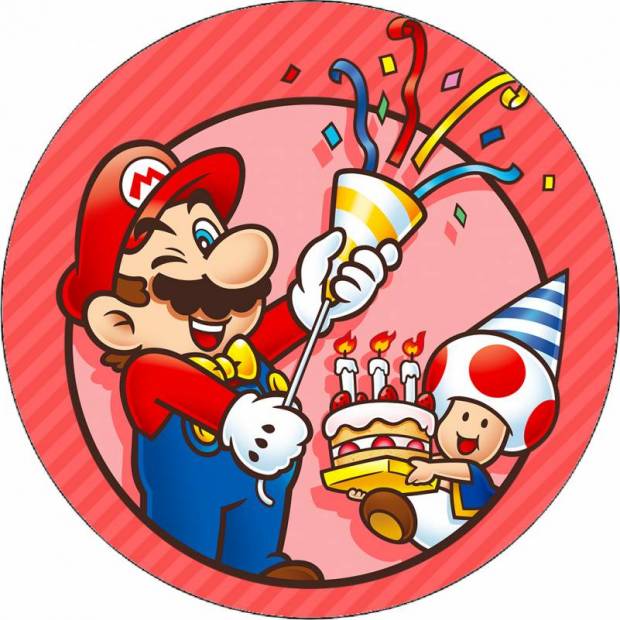 Essbares Papier Super Mario Party 19,5 cm