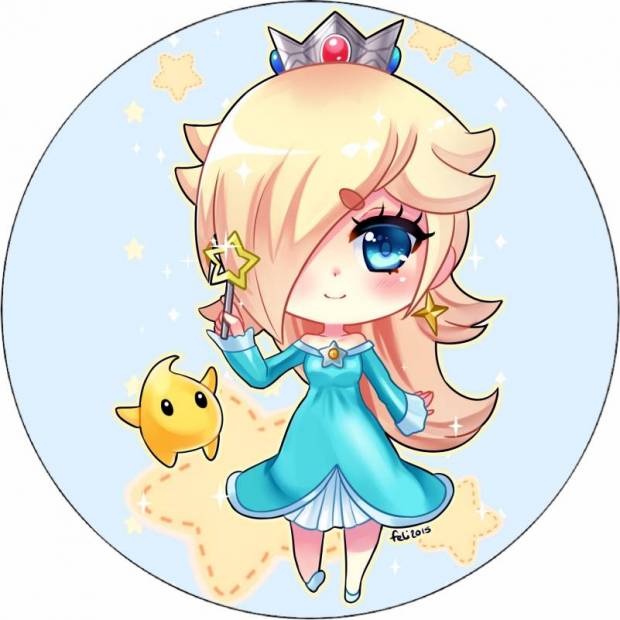 Essbare Papierprinzessin im blauen Kleid 19,5 cm