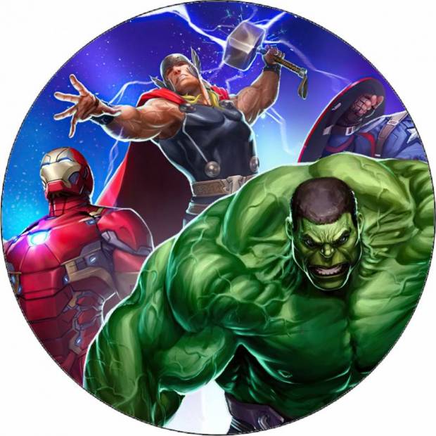 Essbares Papier Fantastische Vier Hauptfiguren 19,5 cm