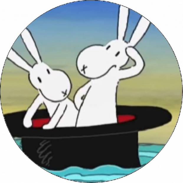 Essbares Papier Bob und Bobek mit Hut auf See 19,5 cm