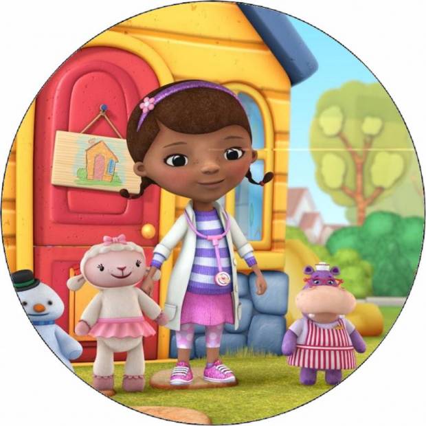 Essbares Papier Doktor Plüschtier und Tiere 19,5 cm