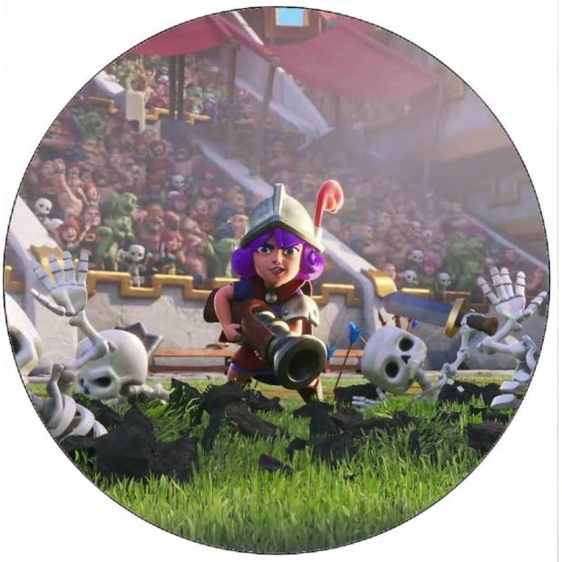 Essbares Papier Clash Royale Skelette in der Arena 19,5 cm