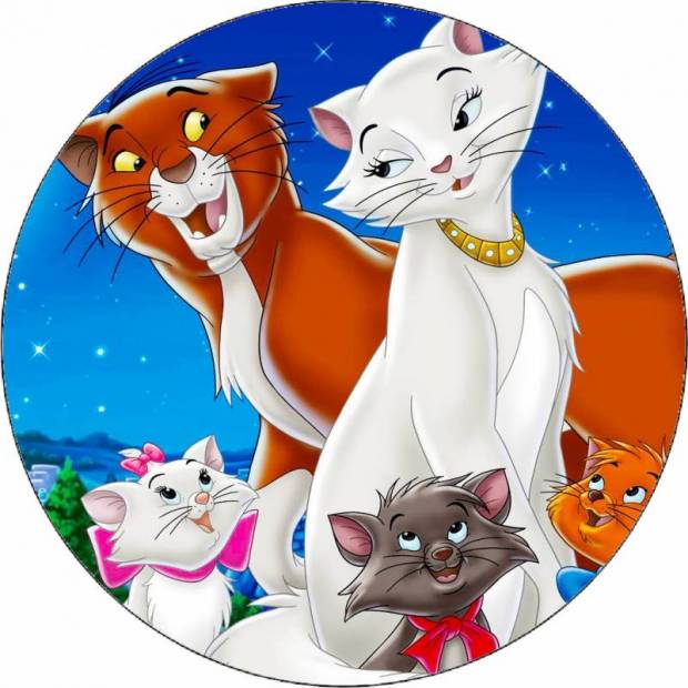 Essbares Papier Aristocats Duchess und Familie 19,5 cm
