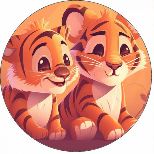 Essbare Papier-Tiger 19,5 cm