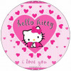 Hello Kitty essbares Papier in Herz 19,5 cm