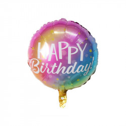 Folienballon rund Happy Birthday 46 cm