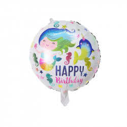 Folienballon rund Meerjungfrau 46 cm