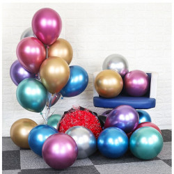 Metallische Latexballons 50 Stück, 25 cm
