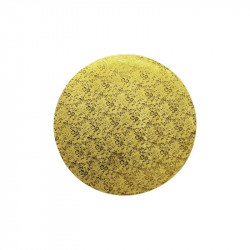 Feste goldfarbene Unterlage, 20 cm rund, Dicke 1,2 cm
