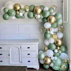 Ballonggirlande goldgrün 52 Stück