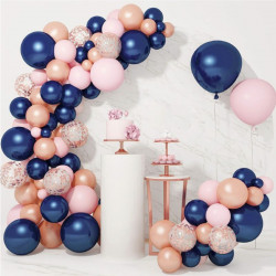 Ballonggirlande rosa-blau 121 Stück