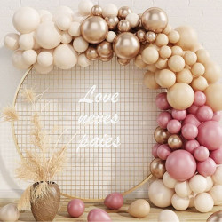 Ballonggirlande beige-pink 75 Stück