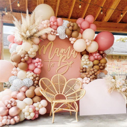 Ballonggirlande beige-pink 139 Stück