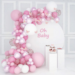 Ballonggirlande pink 134 Stück