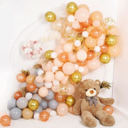 Orangen Ballonggirlande 128 Stk