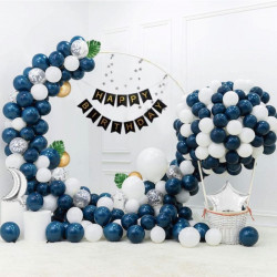 Ballonggirlande blau-weiß 43 Stück