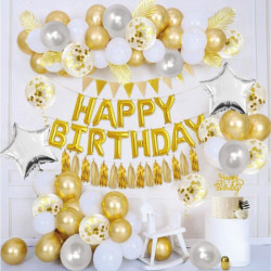 Goldene Ballong-Girlande 46 Stück