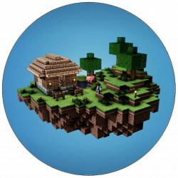 Minecraft Insel essbares Papier 19,5 cm