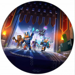 Minecraft-Helden essbares Papier 19,5 cm