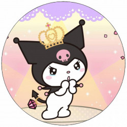 Essbares Papier Kuromi Prinzessin 19,5 cm