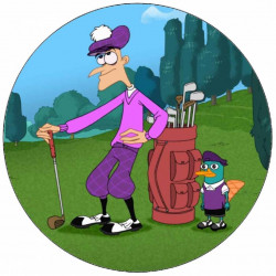 Essbares Papier Phineas und Ferb Golf 19,5 cm