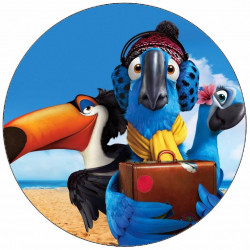 Essbares Papier Rio 2 Papagei Rio und Freunde 19,5 cm