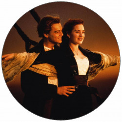 Essbares Papier Titanic Rose und Jack auf dem Boot 19,5 cm