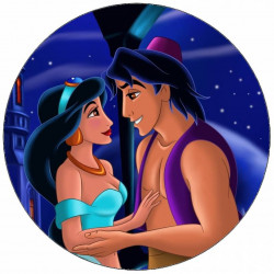 Essbares Papier Jasmin und Aladin 19,5 cm