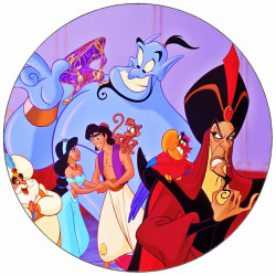 Aladin-Figuren aus essbarem Papier 19,5 cm