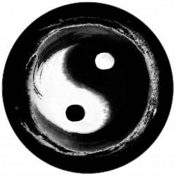 Essbares Papier jing jang logo 19,5 cm