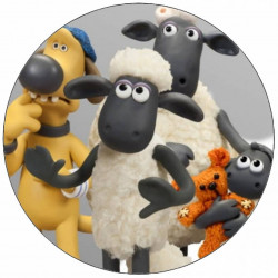 Essbares Papier Schaf Shaun Figuren 19,5 cm