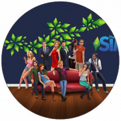 Essbares Papier Die Sims-Figuren 19,5 cm