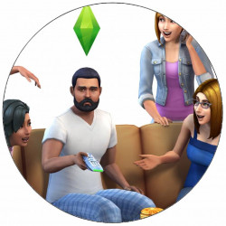 Essbares Papier Die Sims Figuren aus dem Spiel 19,5 cm
