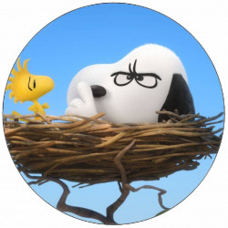 Essbares Papier Snoopy im Vogelnest 19,5 cm
