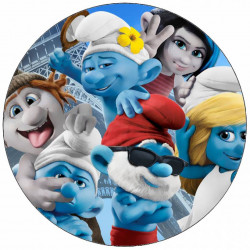 Essbare Papierschlümpfe 2 Figuren 19,5 cm