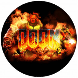 Essbares Papier Doom-Logo 19,5 cm