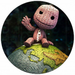 Essbares Papier Littlebigplanet Sackboy auf dem Planeten 19,5 cm
