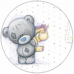 Essbarer Papier-Teddybär mit Spielzeug 19,5 cm