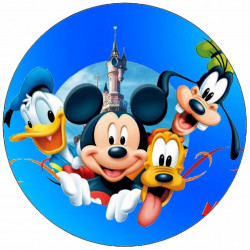 Essbares Papier Goofy, Donal, Mickey und Pluto 19,5 cm