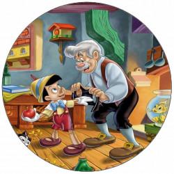 Essbares Papier Pinocchio mit Großvater 19,5 cm