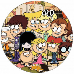 Essbares Papier Loud House große Familie 19,5 cm